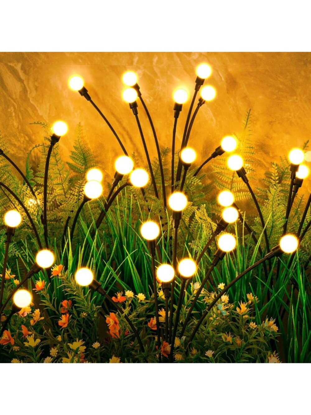 6-Pack Solar Garden Lights with 48 LEDs - Outdoor Patio Decor, Unique Gifts